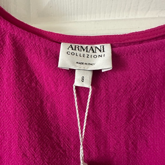 NWT ARMANI COLLEZIONE DRESS W JACKET size 8, Magenta - Picture 11 of 16